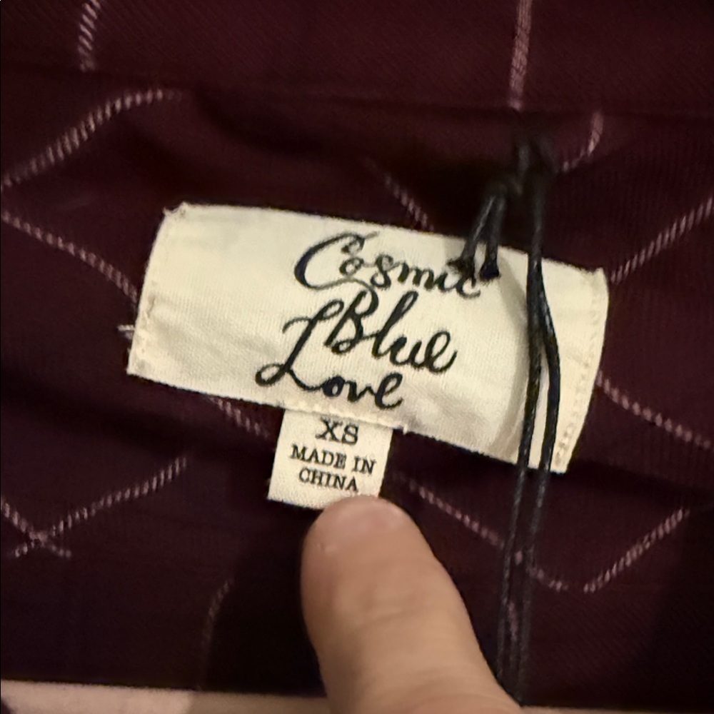 Chic Burgundy Plaid Button Down Shirt - Picture 2 of 4